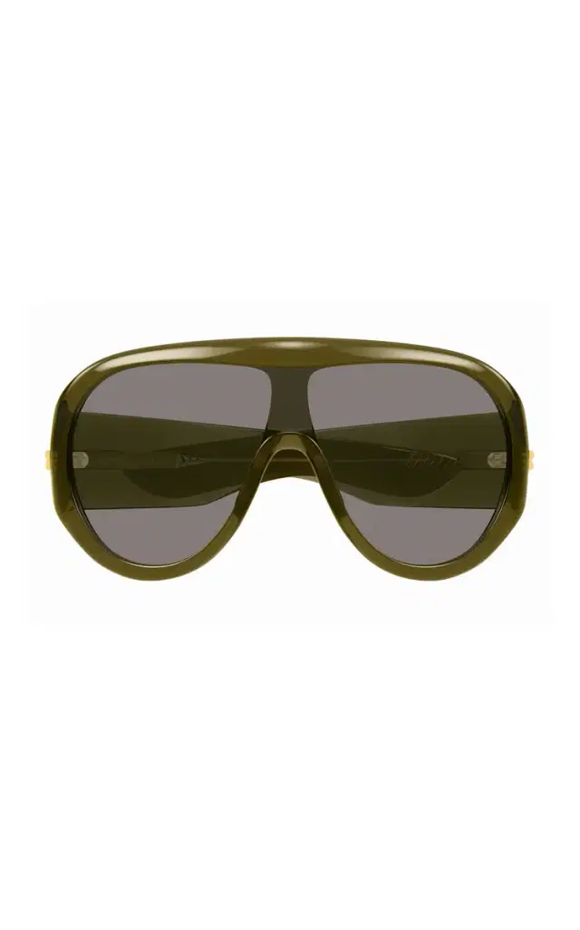 Bottega Veneta Scudo Shield Acetate Sunglasses