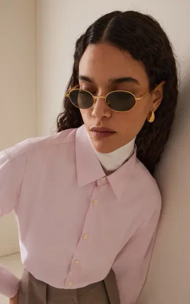 Bottega Veneta Round-Frame Metal Sunglasses | Thumbnail 2