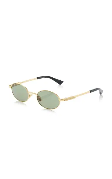 Bottega Veneta Round-Frame Metal Sunglasses | Thumbnail 3