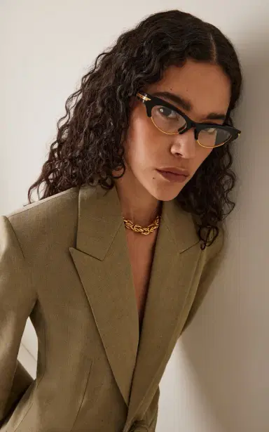 Bottega Veneta Cat-Eye Acetate Glasses | Thumbnail 2
