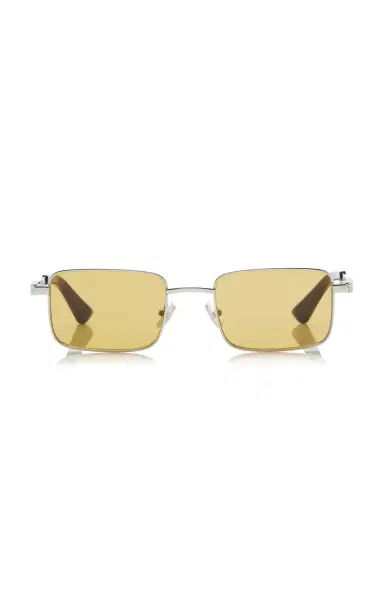 Bottega Veneta Square-Frame Metal Sunglasses | Thumbnail 1