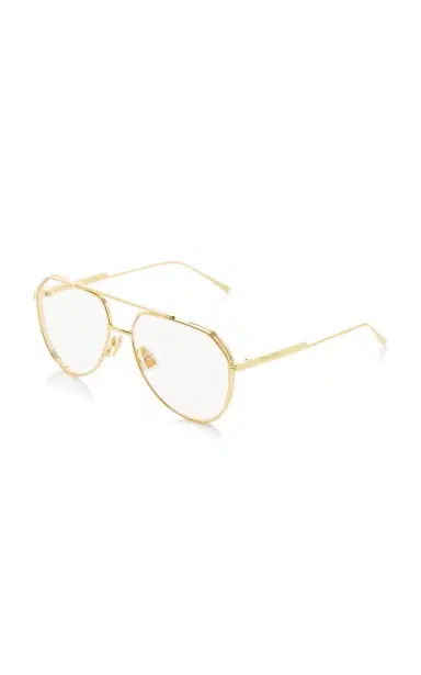 Bottega Veneta Aviator-Frame Metal Glasses | Thumbnail 3 Bottega Veneta Aviator-Frame Metal Glasses | Thumbnail 3