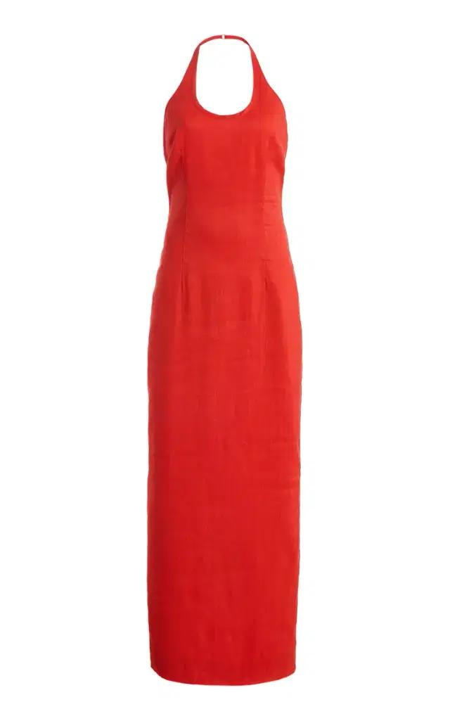 Elodie Linen-Blend Midi Dress