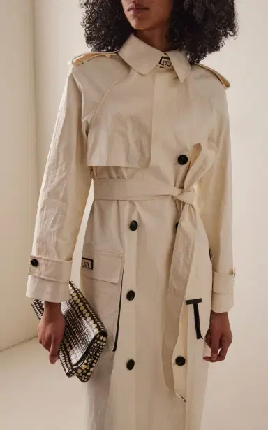 Ferragamo Coated Linen Trench Coat | Thumbnail 3 Ferragamo Coated Linen Trench Coat | Thumbnail 3