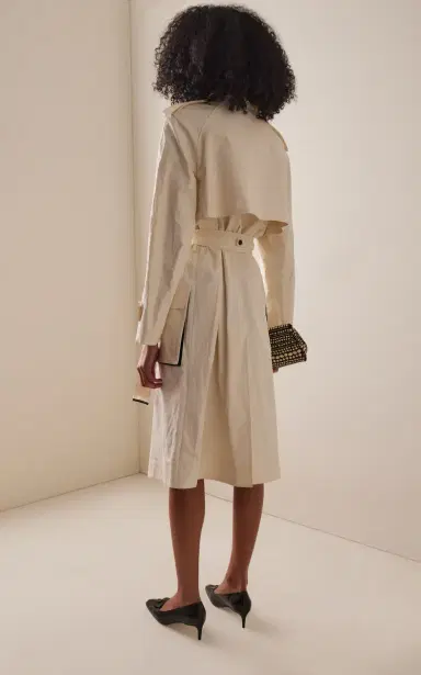 Ferragamo Coated Linen Trench Coat | Thumbnail 4 Ferragamo Coated Linen Trench Coat | Thumbnail 4