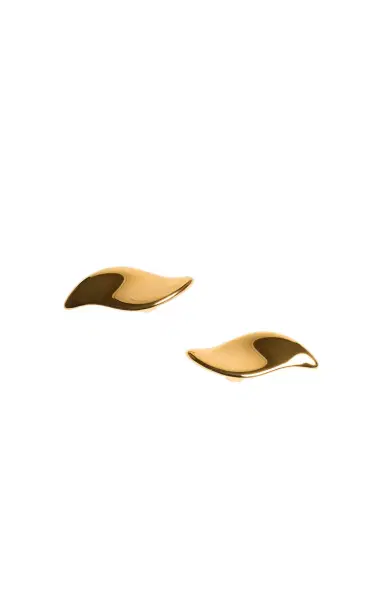Khaite Leaf Clip Earrings Gold | Thumbnail 3