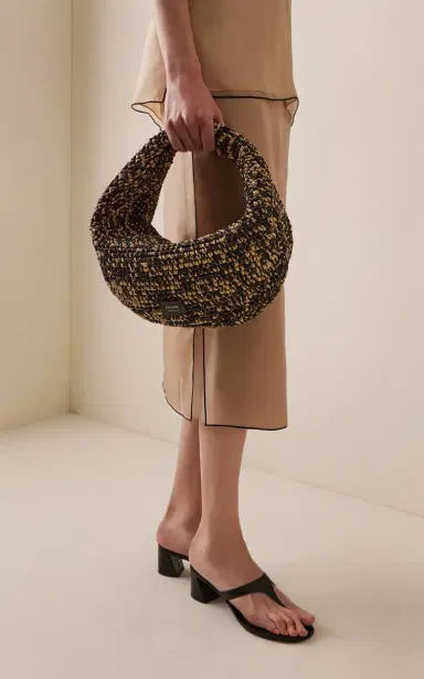 Khaite Olivia Medium Raffia Hobo Bag | Thumbnail 2 Khaite Olivia Medium Raffia Hobo Bag | Thumbnail 2