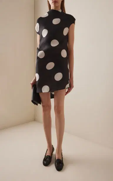 Khaite Tatia Silk Gazar Mini Dress | Thumbnail 3 Khaite Tatia Silk Gazar Mini Dress | Thumbnail 3