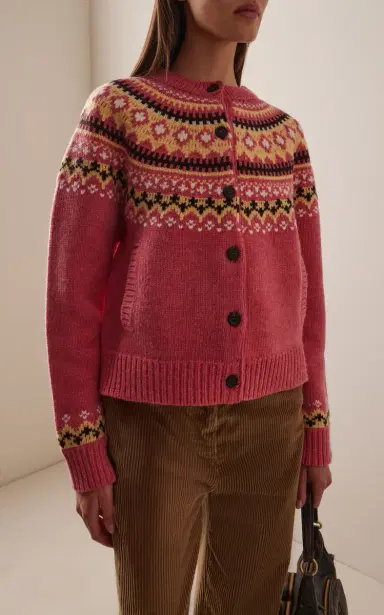Miu Miu Fair Isle Wool Cardigan | Thumbnail 3 Miu Miu Fair Isle Wool Cardigan | Thumbnail 3