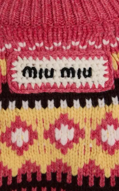 Miu Miu Fair Isle Wool Cardigan | Thumbnail 5 Miu Miu Fair Isle Wool Cardigan | Thumbnail 5