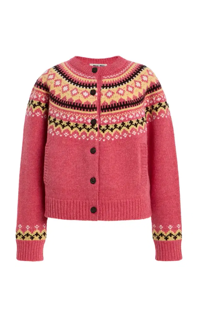 Miu Miu Fair Isle Wool Cardigan