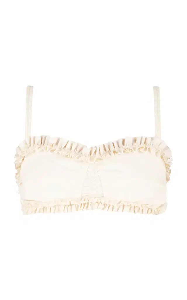 Dries Van Noten Carly Bis Slub Cotton-Poplin Bra Top