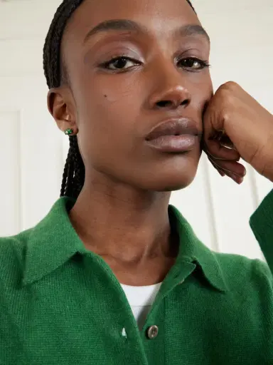 Sydney Evan 14-karat Gold, Malachite And Diamond Earrings | Thumbnail 2