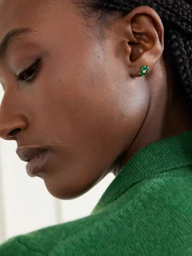 Sydney Evan 14-karat Gold, Malachite And Diamond Earrings | Thumbnail 4