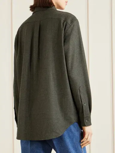 Loro Piana Thea Penny Prince Of Wales Checked Wool And Cashmere-blend Flannel Shirt | Thumbnail 4 Loro Piana Thea Penny Prince Of Wales Checked Wool And Cashmere-blend Flannel Shirt | Thumbnail 4