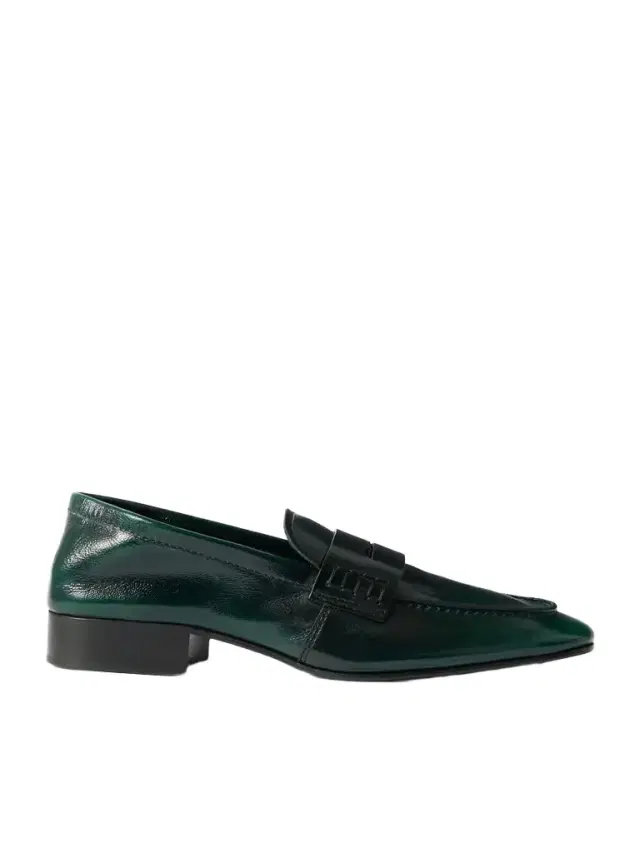 Glossed-leather Penny Loafers