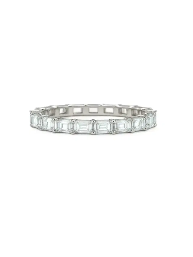 Wish Fine Jewelry IGI 1.40ct Baguette Diamond 18K Gold Eternity Ring