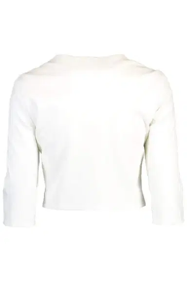 SUSAN BENDER Cropped Cardigan Jacket - Ivory | Thumbnail 3 SUSAN BENDER Cropped Cardigan Jacket - Ivory | Thumbnail 3