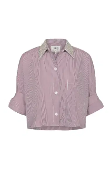 TWP Next Ex Crystal Collar Shirt - White Wine | Thumbnail 1