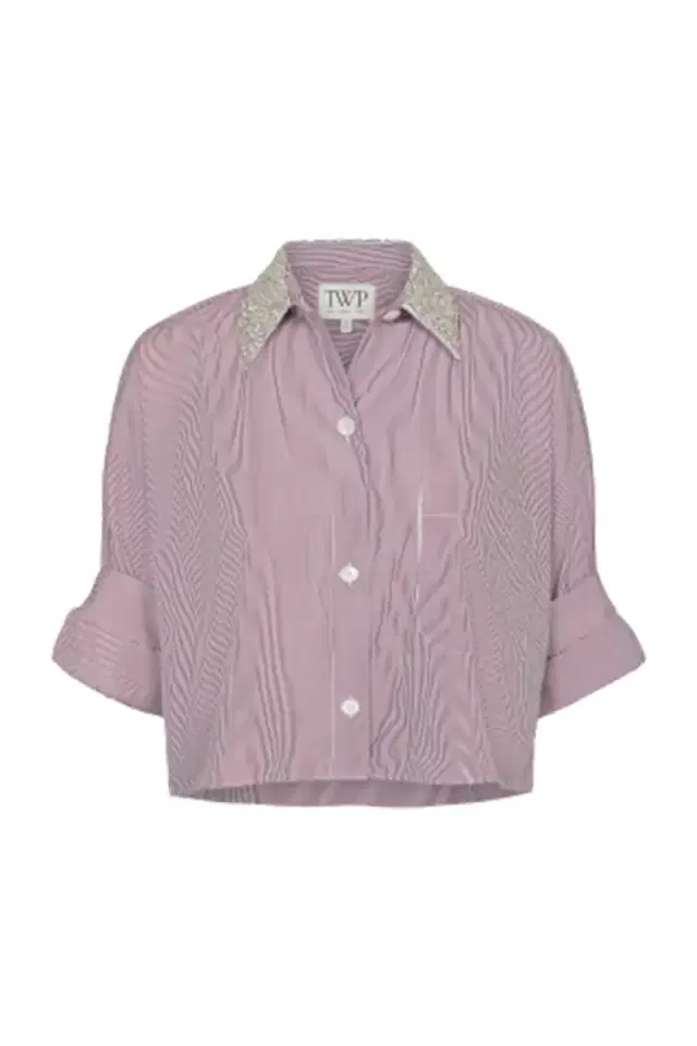 TWP Next Ex Crystal Collar Shirt - White Wine