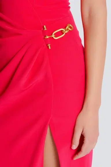 Balmain Sleevless Detail Slit Long Dress | Thumbnail 5