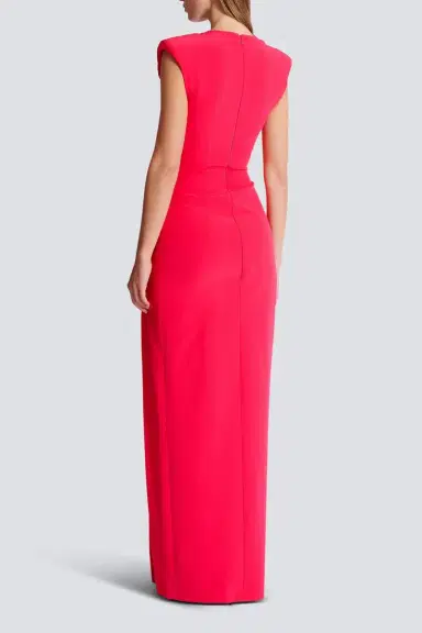 Balmain Sleevless Detail Slit Long Dress | Thumbnail 7