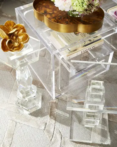 John-Richard Collection Duchess Crystal Cube Side Table | Thumbnail 4