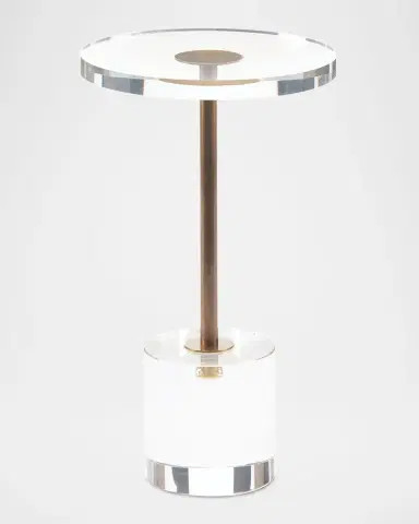 John-Richard Collection Brass and Acrylic Martini Side Table | Thumbnail 2