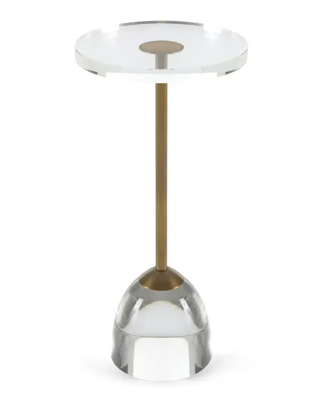 John-Richard Collection Brass & Acrylic Martini Table
