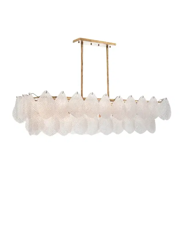 Frosted Glass Petal Chandelier