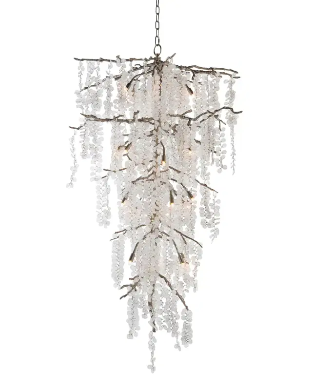 John-Richard Collection Shiro Noda 21-Light Glass Chandelier