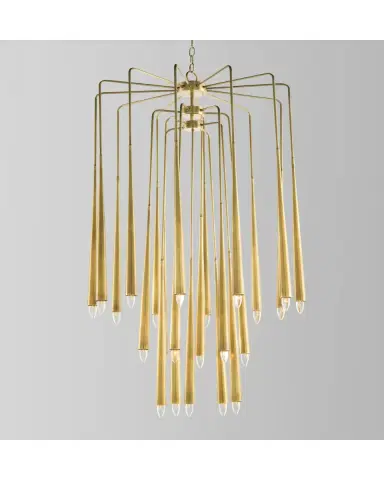 John-Richard Collection Hans 23-Light Brass Chandelier | Thumbnail 2