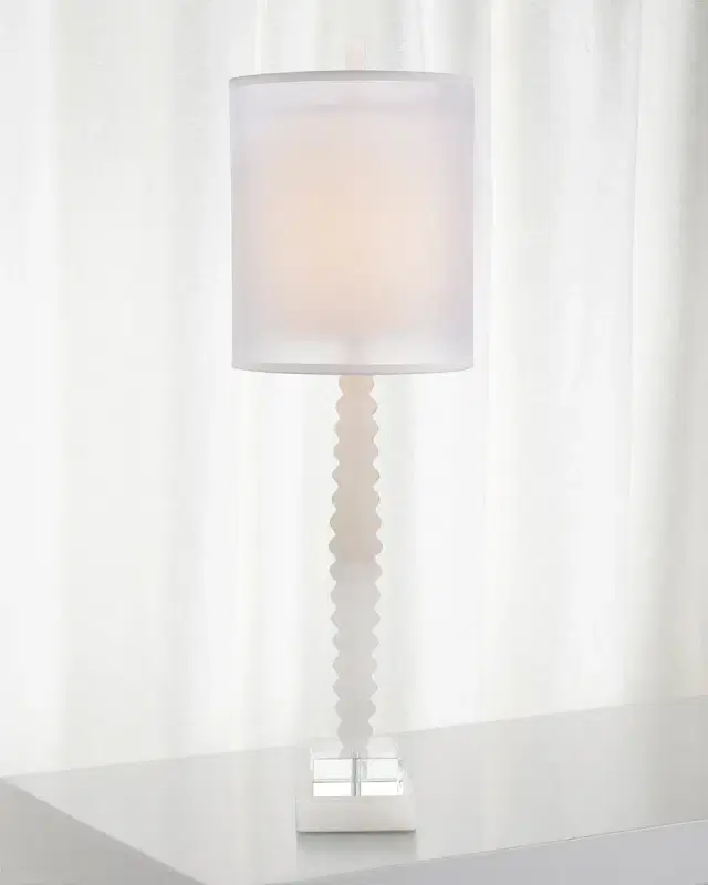 John-Richard Collection Rippled Alabaster Crystal Table Lamp