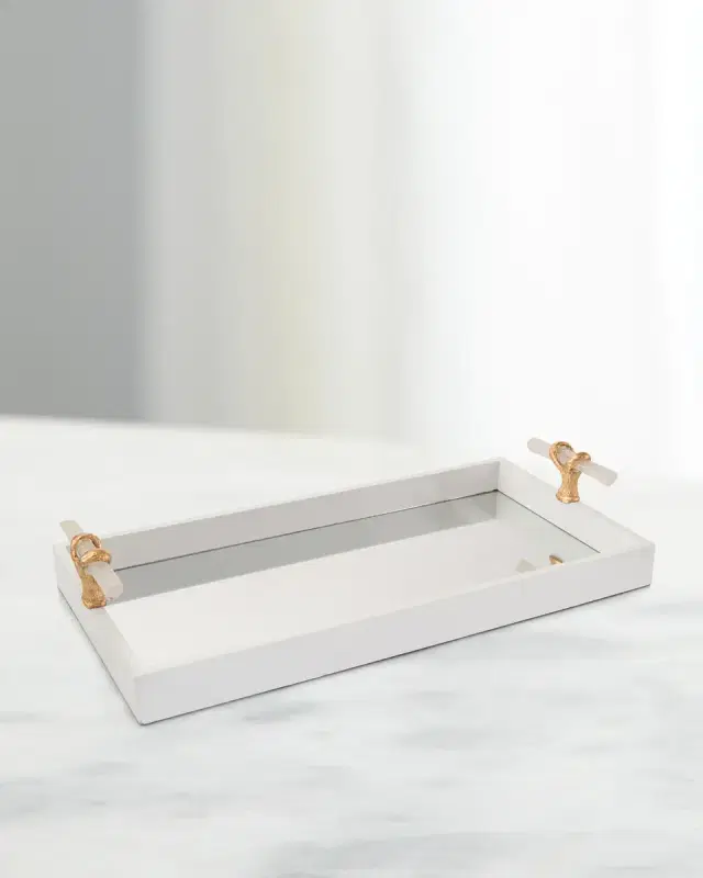John-Richard Collection Tray with Selenite Handles