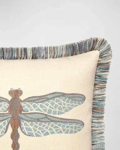 Elaine Smith Dragonfly Sunbrella Pillow | Thumbnail 3