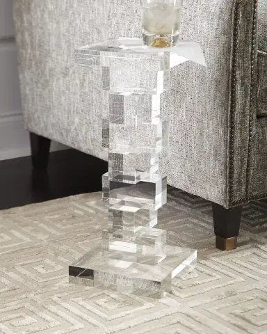 John-Richard Collection Petite Duchess Crystal Cube Side Table | Thumbnail 4