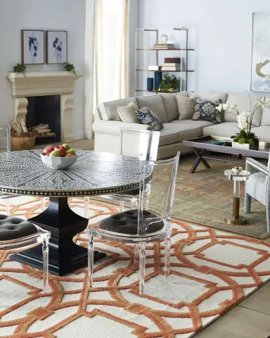 John-Richard Collection Crystal and Brass Martini Side Table | Thumbnail 4