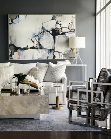 John-Richard Collection Crystal and Brass Martini Side Table | Thumbnail 5
