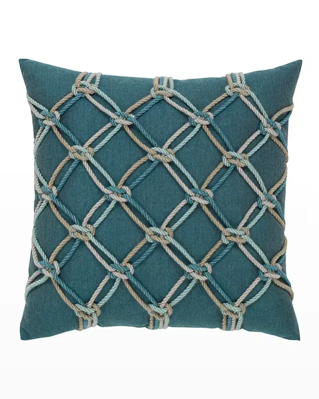 Elaine Smith Rope Sunbrella Pillow