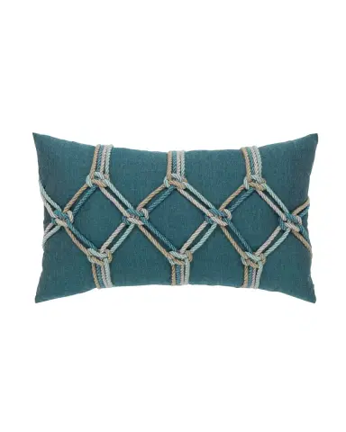 Elaine Smith Rope Lumbar Sunbrella Pillow | Thumbnail 1 Elaine Smith Rope Lumbar Sunbrella Pillow | Thumbnail 1