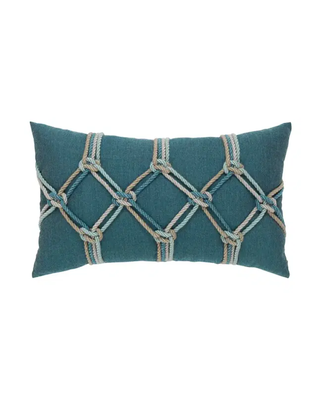 Elaine Smith Rope Lumbar Sunbrella Pillow