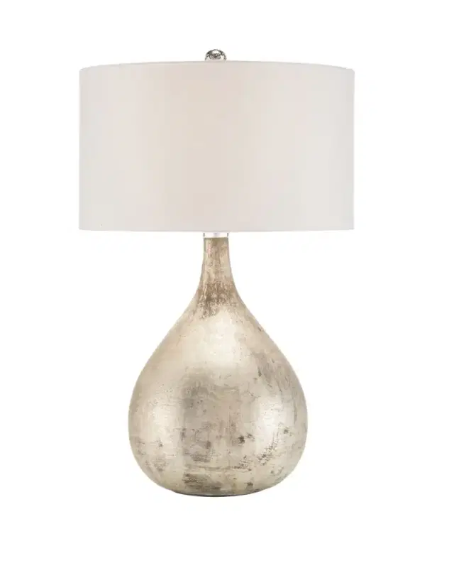 John-Richard Collection Weathered Silvertone Table Lamp