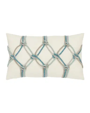 Elaine Smith Rope Lumbar Sunbrella Pillow | Thumbnail 1 Elaine Smith Rope Lumbar Sunbrella Pillow | Thumbnail 1