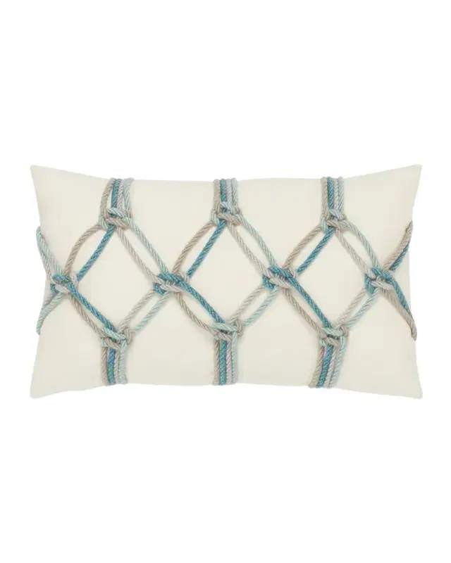 Elaine Smith Rope Lumbar Sunbrella Pillow