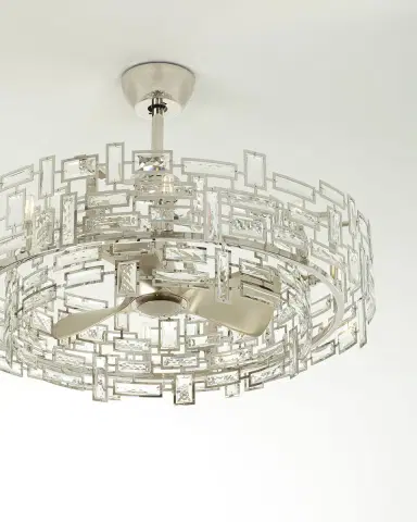 John-Richard Collection 8-Light Crystal Trim Fandelier | Thumbnail 2 John-Richard Collection 8-Light Crystal Trim Fandelier | Thumbnail 2