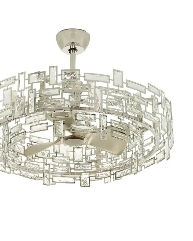 John-Richard Collection 8-Light Crystal Trim Fandelier