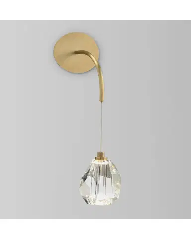 John-Richard Collection Faceted Cut Crystal Single Light Sconce | Thumbnail 2 John-Richard Collection Faceted Cut Crystal Single Light Sconce | Thumbnail 2