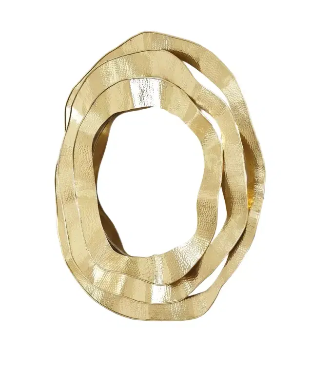 John-Richard Collection Ripple Brass Mirror