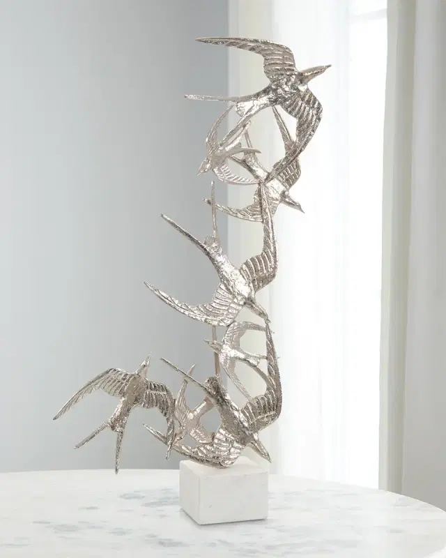 John-Richard Collection Swallows in Flight Sculpture