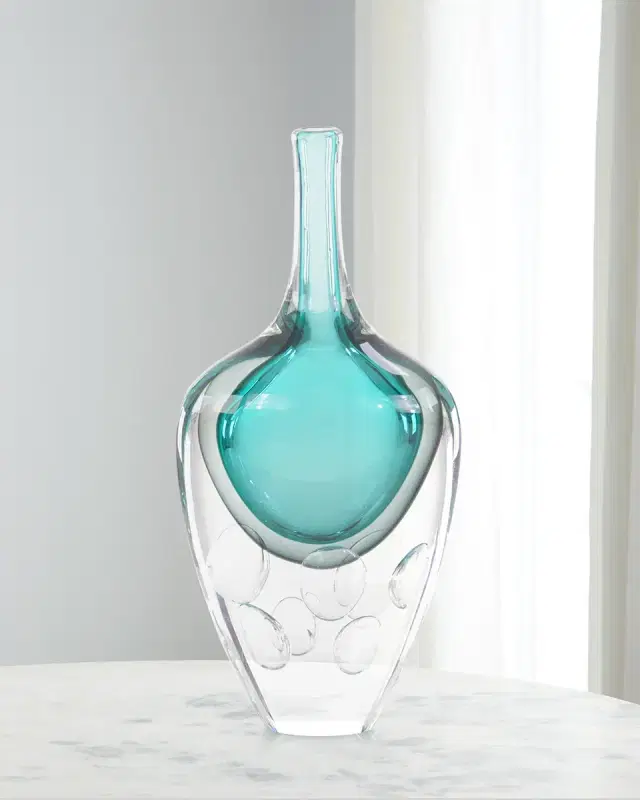 John-Richard Collection Azure Art Glass Vase